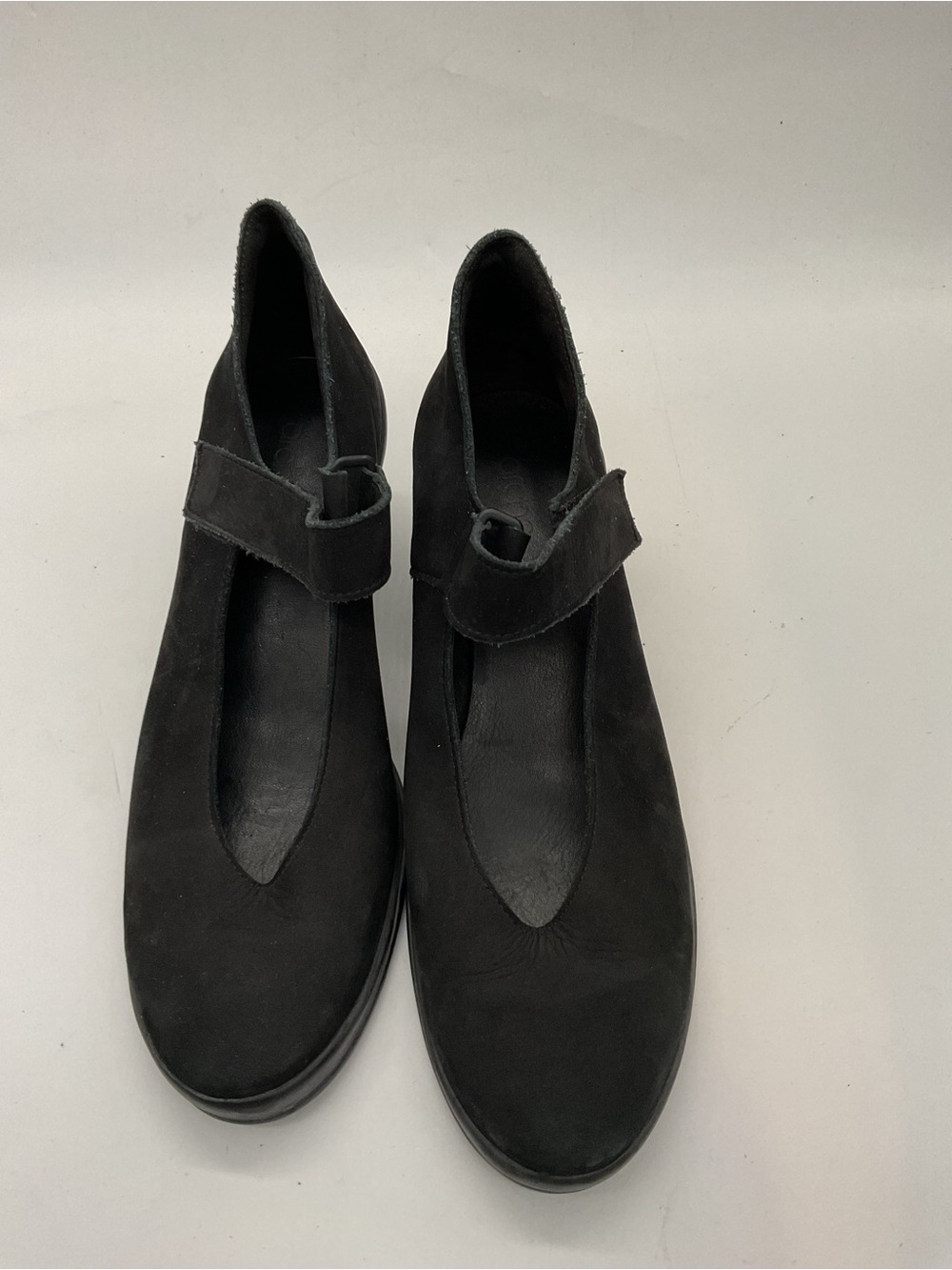 Arche France Black Nubuck Leather Mary Jane Comfort Shoes EU Size 39.5